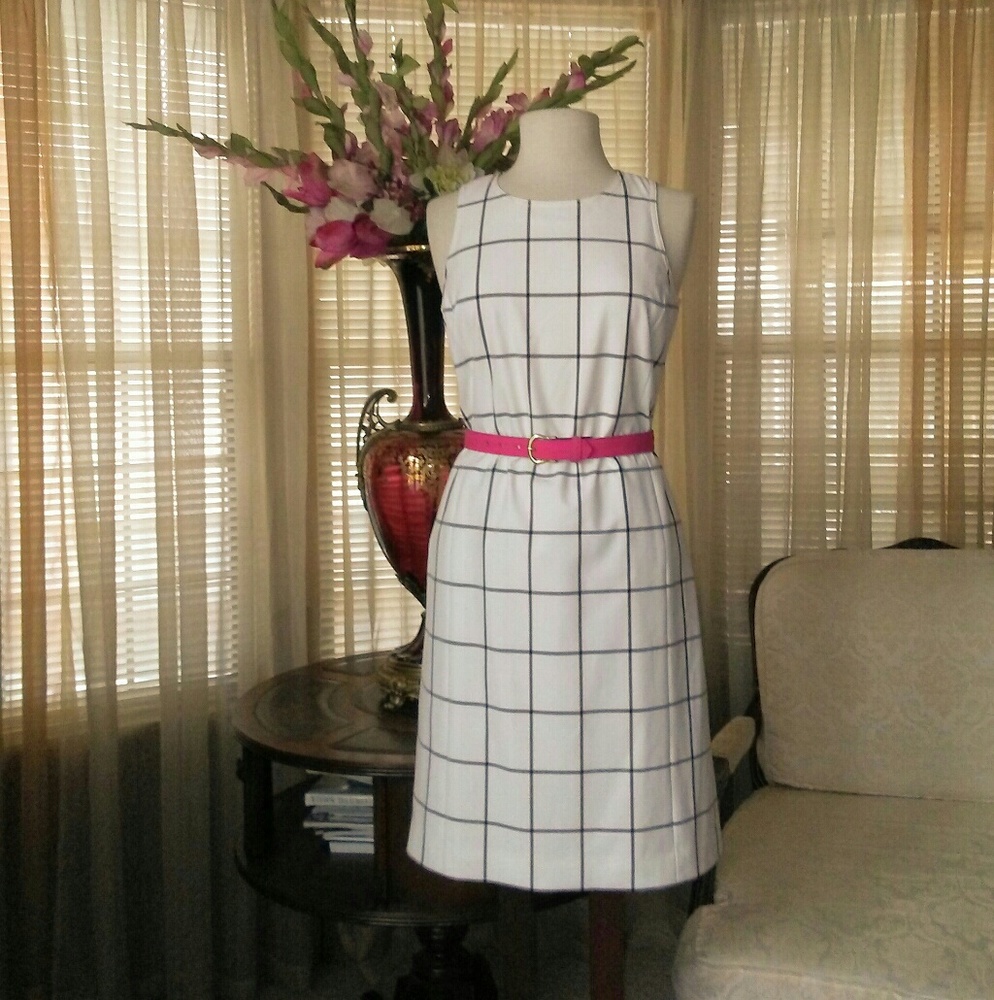 Worth New York window pane dress